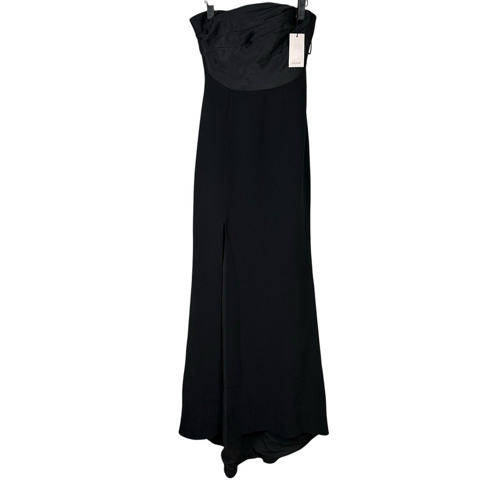 NEW Cinq a Sept Estela Side Slit Maxi Full Length Gown Dress 2 Formal Strapless